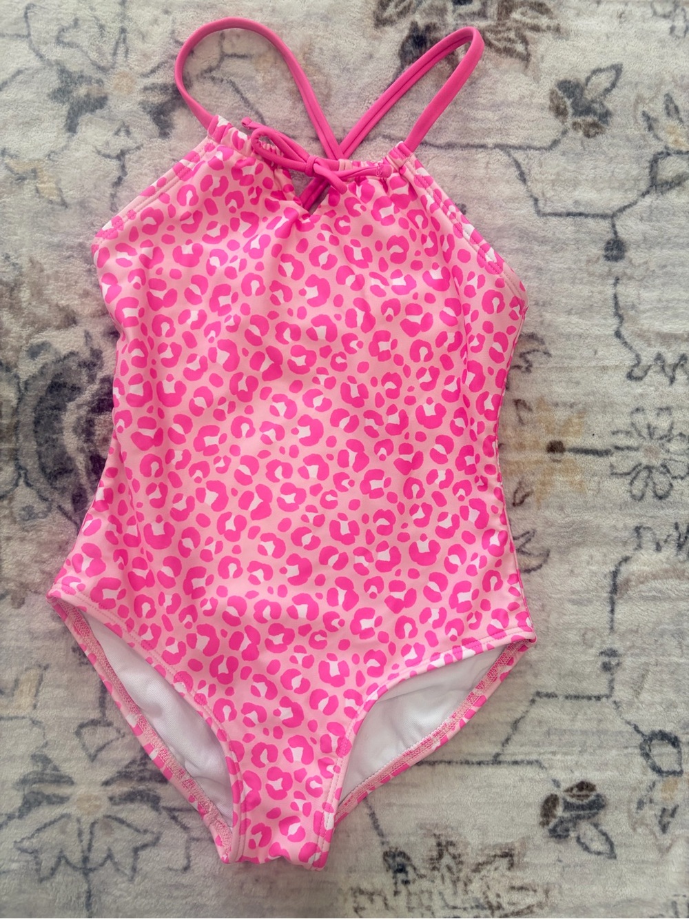 Cat & Jack Hot Pink Leopard-Print One-Piece Swimsuit